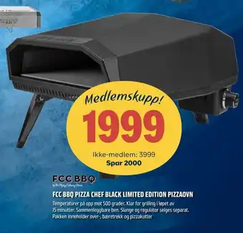 Coop Obs FCC BBQ pizza chef black limited edition pizzaovn tilbud
