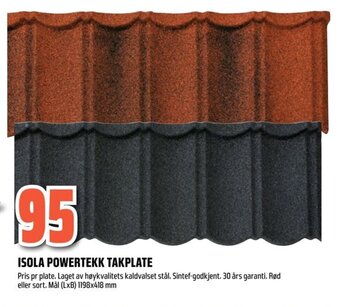 Coop Obs Isola powertekk takplate tilbud