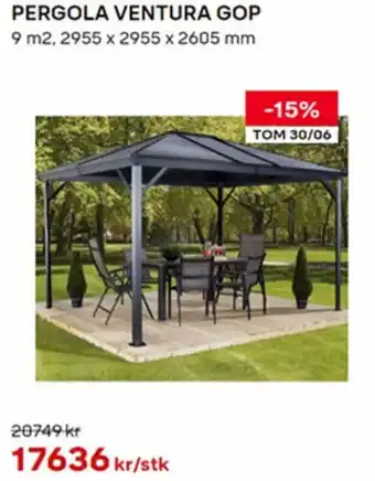 Byggmax Pergola Ventura Gop tilbud