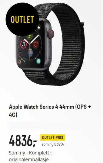 Elkjøp Apple Watch Series 4 44mm (Gps+4G) tilbud