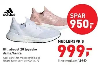 Intersport Ultraboost 20 løpesko dame/herre tilbud