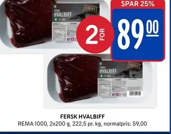 Rema 1000 Fersk Hvalbiff tilbud