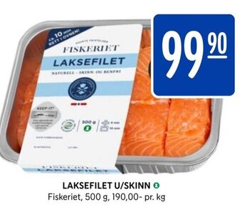 Rema 1000 Laksefilet U/Skinn tilbud