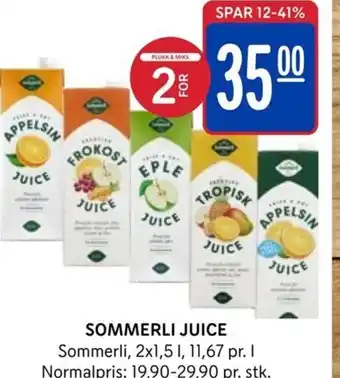 Rema 1000 Sommerli Juice tilbud