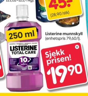 Rusta Listerine munnskyll tilbud