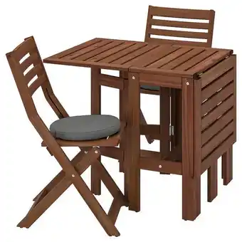 IKEA Bord + 2 klappstoler, utendørs tilbud