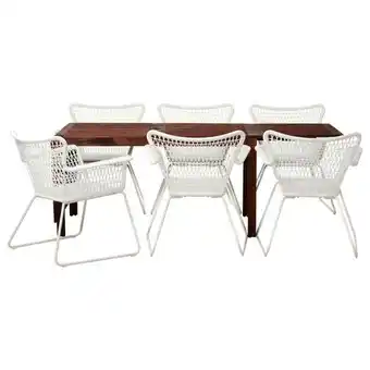 IKEA Bord + 6 stoler m armlener, utend tilbud