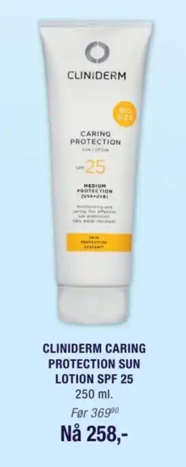 Ditt Apotek CLINIDERM caring protection sun lotion SPF 25 tilbud