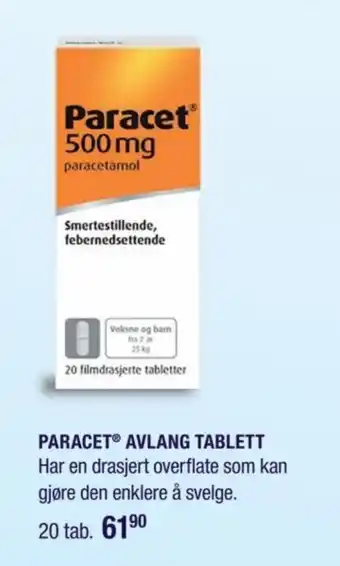 Ditt Apotek Paracet Avlang Tablett tilbud
