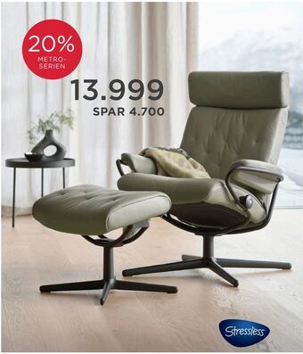 Møbelringen Stressless® Metro stol med regulerbar nakkestøtte tilbud