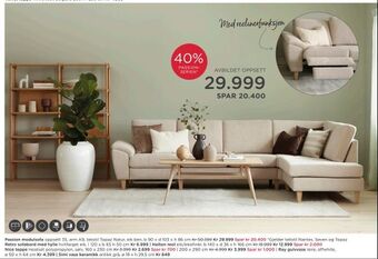 Møbelringen Passion modulsofa tilbud