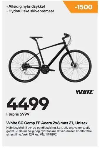 XXL Sport White SC Comp FF Acera 2x8 mns 21, Unisex tilbud