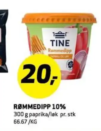 Bunnpris Tine dip tilbud