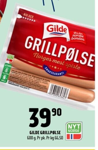 Coop Prix Gilde grillpølser tilbud