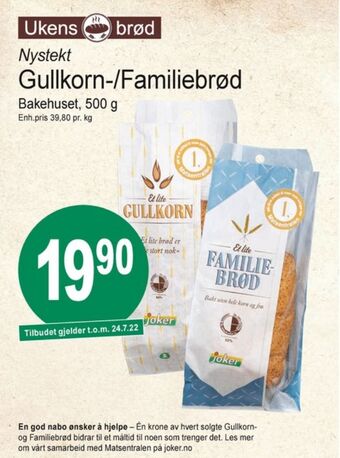 Joker Bakehuset brød tilbud