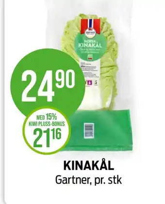 Kiwi Gartner kinakål tilbud