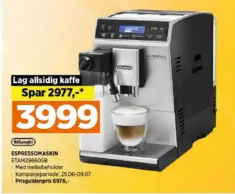 POWER Delonghi espressomaskin tilbud