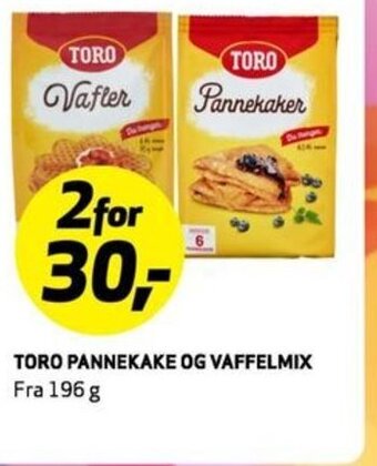 Bunnpris Toro Pannekake Og Vaffelmix tilbud
