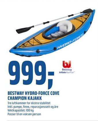 Coop Obs BESTWAY hydro-force cove champion kajakk tilbud