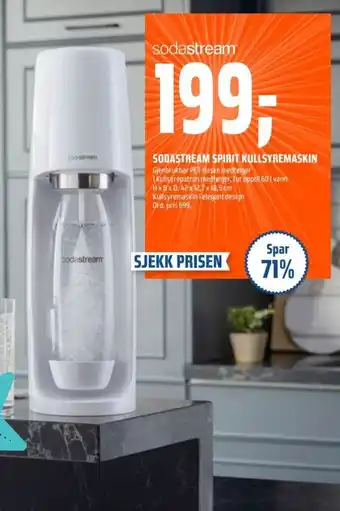 Coop Obs Sodastream spirit kullsyrémaskin tilbud