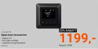 CONNECTE zigbee smart termostat sort