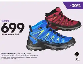 XXL Sport Salomon X Ultra Mid, Str. 33-38, Junior tilbud