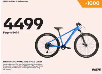 XXL Sport White XC 260 Pro HD susp 1x8 22 Junior tilbud