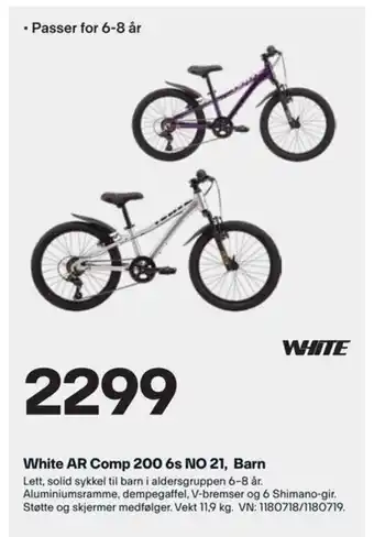 XXL Sport White Ar Comp 200 6s No 21, Barn tilbud
