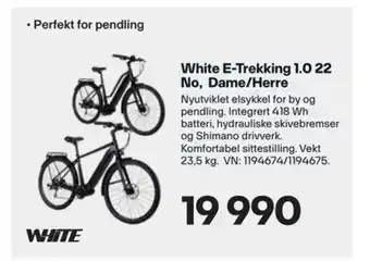 White E-Trekking 1.0 22 No, Dame/Herre