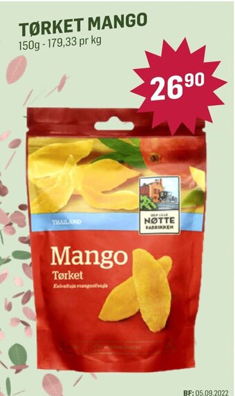 Holdbart Tørket Mango tilbud