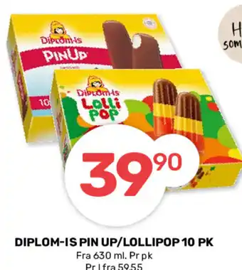 Matkroken Diplom- Is PIn UP /Lolllipop 10 pk tilbud
