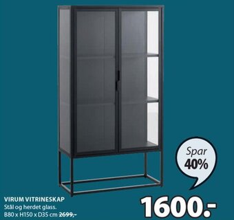 JYSK Virum vitrineskap tilbud