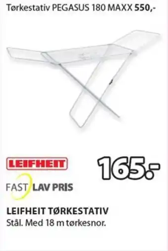 JYSK FAST LAV PRIS leifheit tørkestativ tilbud