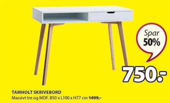 JYSK Tamholt skrivebord tilbud