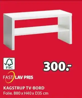 JYSK FAST LAV PRIS kagstrup tv-bord tilbud