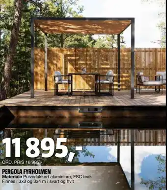 Bauhaus Pergola fyrholmen tilbud