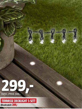 Bauhaus Terrasse decklight 5-sett tilbud