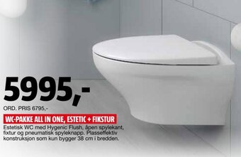 Bauhaus Wc-Pakke ALl In One Estetic + Fikstur tilbud