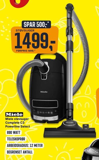 Skousen Miele støvsuger Complete C3 Powerline Select tilbud