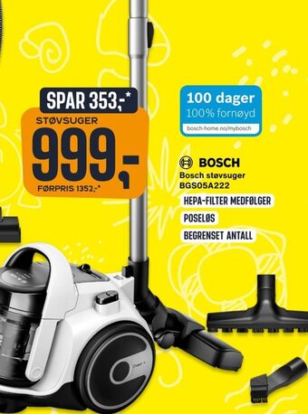Skousen Bosch Støvsuger BGS05A222 tilbud