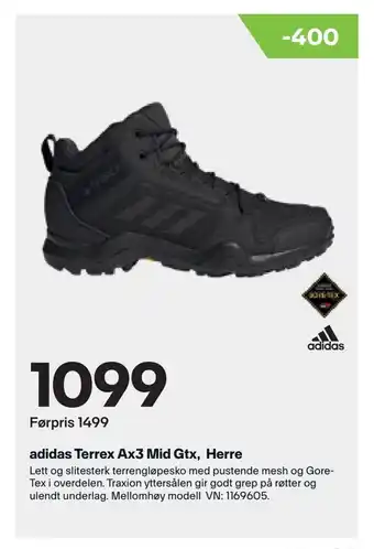 XXL Sport adidas Terrex Ax3 Mid Gtx, Herre tilbud