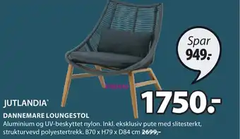 JYSK Jutlandia Dannemare Loungestol tilbud