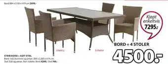 JYSK Strib Bord + Aidt Stol tilbud