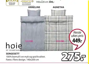 JYSK Høie Sengesett tilbud