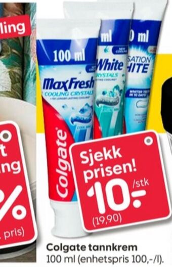 Rusta Colgate tannkrem tilbud