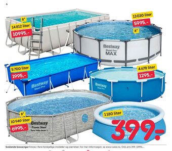 Rusta Bestway basseng tilbud
