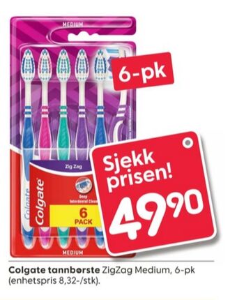 Rusta Colgate tannbørste tilbud