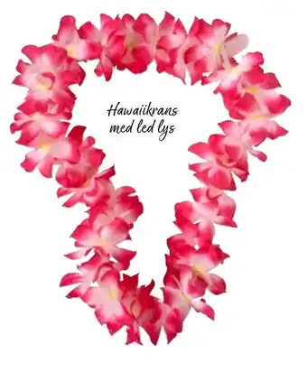 Nille Hawaiikrans med led lys tilbud