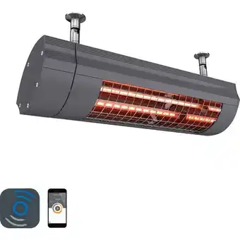 Megaflis Solamagic terrassevarmer 2000w eco+ pro btc 3-trinns, antrasitt tilbud