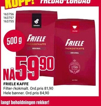 Europris Friele Kaffe tilbud